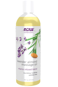 NOW Lavender-Almond Massage Oil (473 ml)