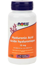 Load image into Gallery viewer, NOW Hyaluronic Acid (15 mg - 60 veg caps)