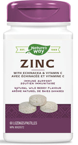 NATURE'S WAY Zinc with Echinacea & Vitamin C (60 lozenges)