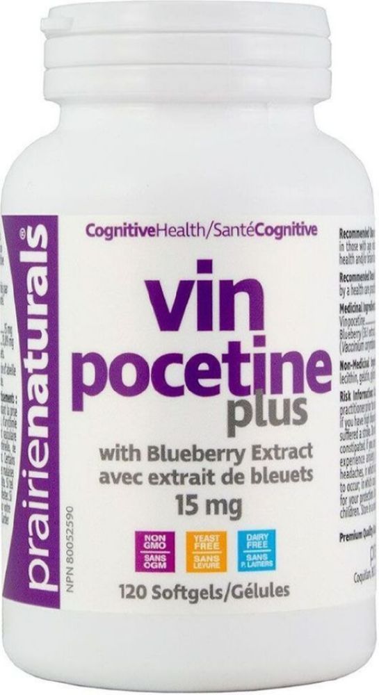 PRAIRIE NATURALS Vinpocetine Plus (15 mg - 120 sgels)