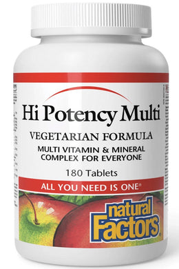 NATURAL FACTORS Hi Potency Multi Vegetarian Formula (180 tabs)