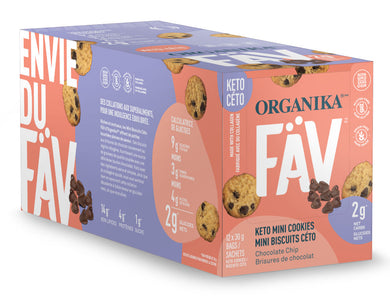 ORGANIKA Fav Keto Mini Cookies Chocolate Chip (30gr - 12 sachets)