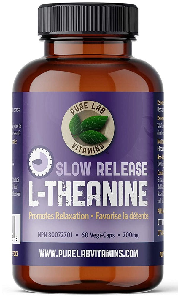 PURE LAB L-Theanine Slow Release (200 mg - 60 veg caps)