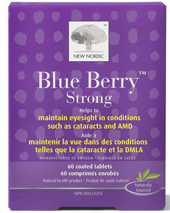 NEW NORDIC Blue Berry Strong  (60 coated tabs)