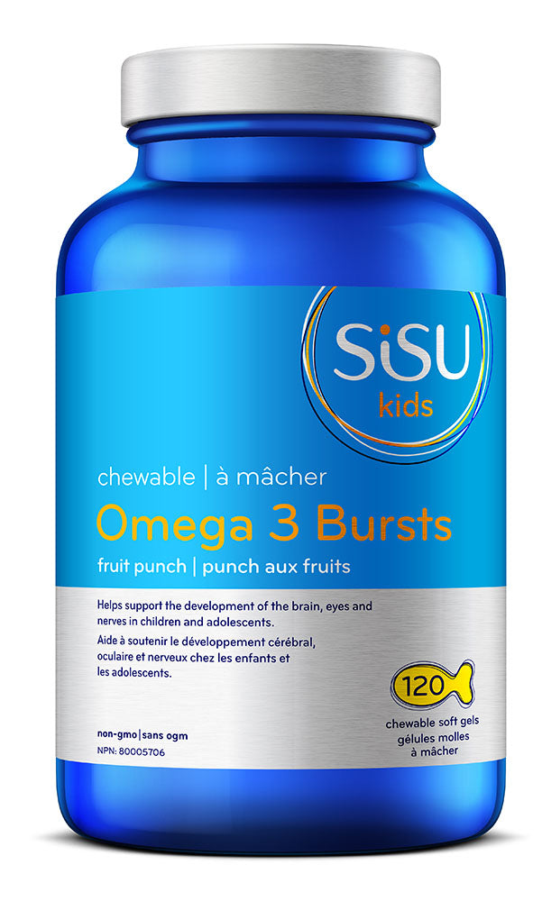 SISU KIDS Omega 3 Bursts Chewable Fish (Fruit Punch - 90 chews)