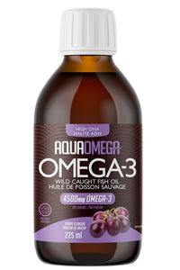 AQUAOMEGA Omega 3 High DHA  (Grape - 225 ml)