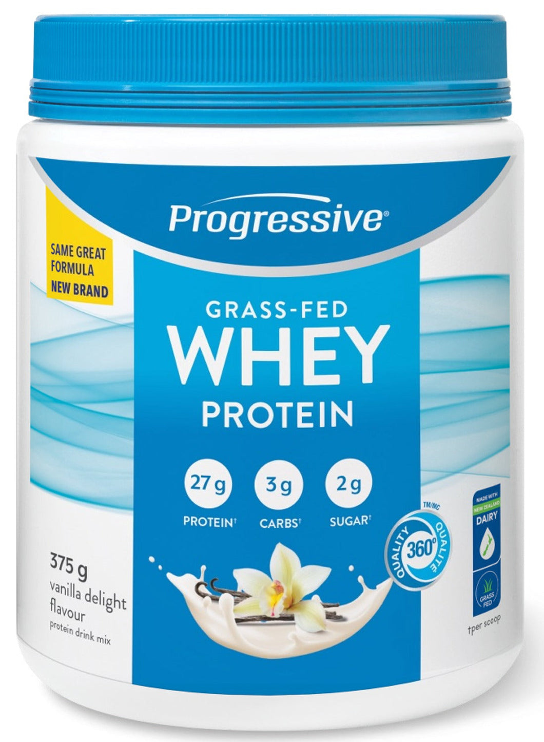 PROGRESSIVE - Grass Fed Whey Protein (Vanilla Delight - 375 gr)